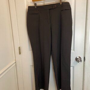 Talbots Woman Brown Tailored Dress Slacks Business Work Curvy Stretch size 16W